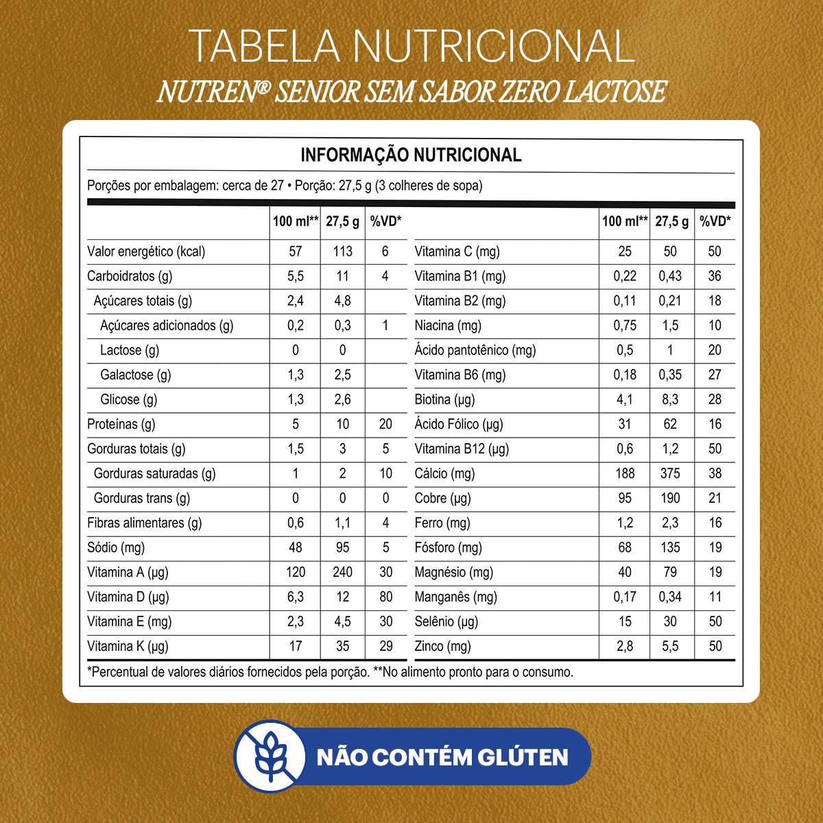 NUTREN SENIOR SEM SABOR ZERO LACTOSE 740G - Imagem 10