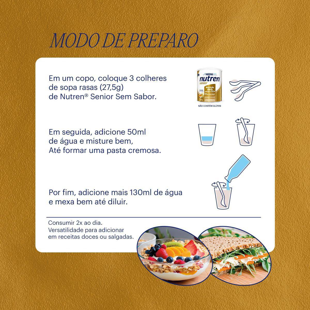 NUTREN SENIOR SEM SABOR ZERO LACTOSE 740G - Imagem 5