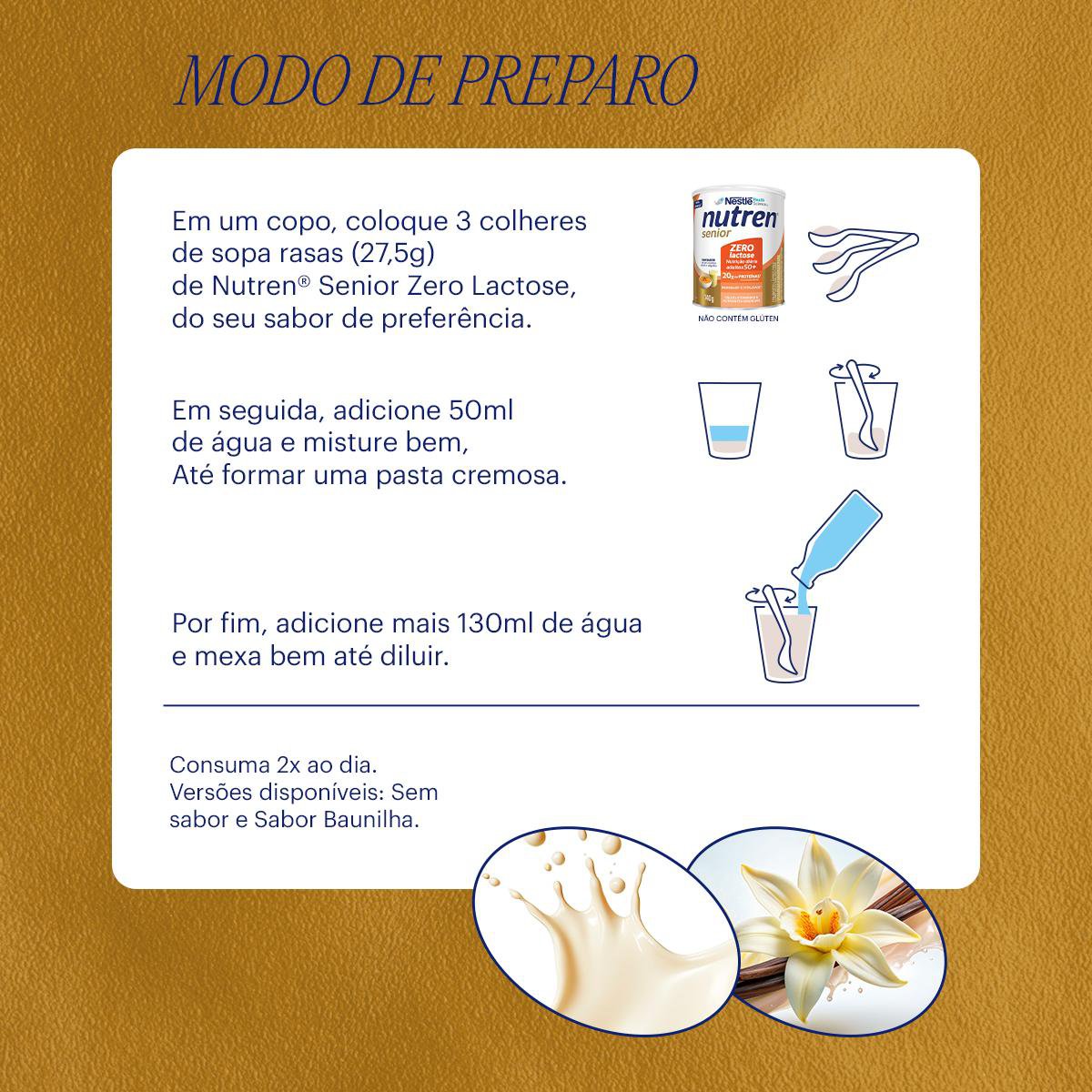 NUTREN SENIOR 740G ZERO LACTOSE BAUNILHA - Imagem 8