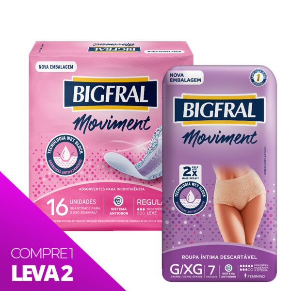 COMPRE 1 PACOTE DE BIGFRAL MOVIMENT COM 16UNIDADES E GANHE 1 PACOTE BIGFRAL MOVIMENT COM 7UNIDADES